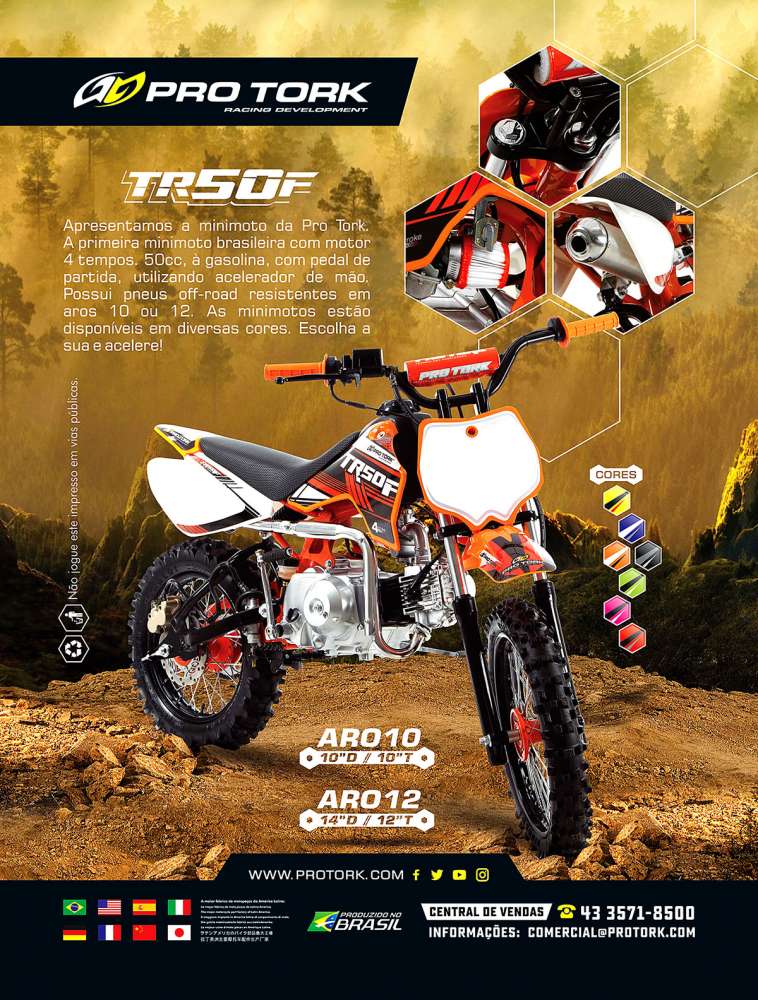 Moto de Corrida Pro Tork com Pneu de Borracha Sortido - Menin Shop