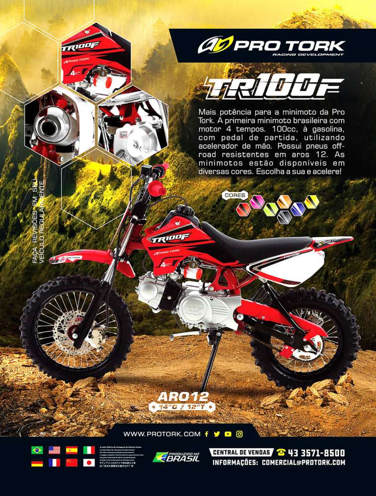 mini moto cross 100cc pro tork tr100f